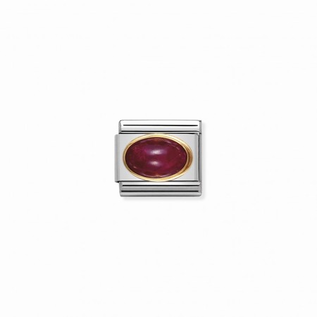 Nomination Gold Oval Ruby Stone Composable Charm